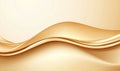 Gold wave abstraction with soft shadows gradients, a visually appealing modern and elegant background element or texture Royalty Free Stock Photo