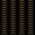 Gold wave seamless pattern black 2 Royalty Free Stock Photo