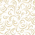 Gold wave seamless pattern draw