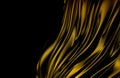 Gold wavy background color splash, elegant classy design. 3d render