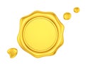 gold wax seal Royalty Free Stock Photo