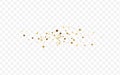 Gold Wedding Confetti Illustration. Shimmer