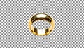 Gold Wedding Ring on Checkered Background Royalty Free Stock Photo