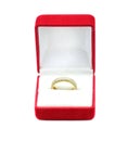 Gold wedding rings in a gift box Royalty Free Stock Photo