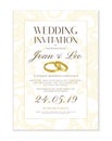 Wedding invitation design template Save the date card. Classic white background