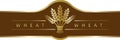 Gold wheat sheaf on brown banner ribbon