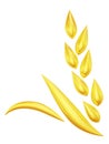 Gold wheat spike
