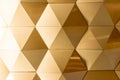 Gold - white geometric wall