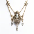 Delicate Antique Gold Necklace With Gothic Influence