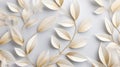 gold white ornaments, isolated on a white background, are a stunning display of elegance and luxury.