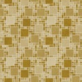 Gold and White Square Mosaic Abstract Geometric Design Tile Patt