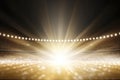 Gold and white stadium light effect background Royalty Free Stock Photo