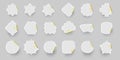 Gold white sticker shape collection