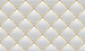 Gold and White Texture of the Leather Quilted Skin