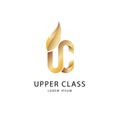 Gold on white, Upper Class Logo
