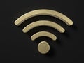 Gold wifi symbol