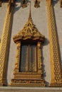 Gold Window in temple Wat Samien nari Beautiful Temple In Bangkok Thailand