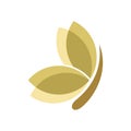 Gold Wing Butterfly Logo Template Illustration Design. Vector EPS 10 Royalty Free Stock Photo