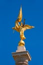 Gold winged Victory statue World War I memorial