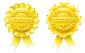 Gold winner rosettes