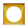 Gold Wood Frame Isolated On White