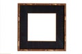 Gold Wooden Frame With Black Mat