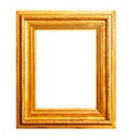 Gold wooden frame Royalty Free Stock Photo