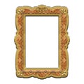 Gold wooden frame with lilies