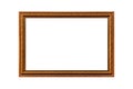 wooden picture frame isolated on a white background Royalty Free Stock Photo