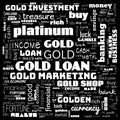 gold word cloud, text, word cloud use for banner, painting, motivation, web-page, website background, t-shirt & shirt printing, Royalty Free Stock Photo