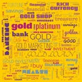 gold word cloud, text, word cloud use for banner, painting, motivation, web-page, website background, t-shirt & shirt printing, Royalty Free Stock Photo