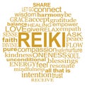 Reiki Circle of Healing Words on White