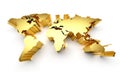 Gold world map