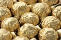Gold Wrapped Chocolate Candy Royalty Free Stock Photo