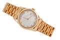 Gold wrist watch with diamonds