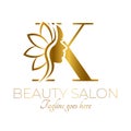 Gold X Letter Initial Beauty Brand Logo Design