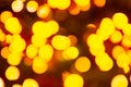 Gold yellow abstract background with bokeh defocused blurred lights. Royalty Free Stock Photo