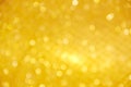 Gold yellow bokeh sparkle glittercolor patterns for Christmas festival or Happy new year background Royalty Free Stock Photo