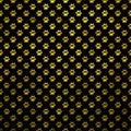 Gold Yellow Dog Paw Metallic Foil Polka Dot Black Background Royalty Free Stock Photo