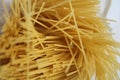Gold yellow orange spaghetti close-up Royalty Free Stock Photo