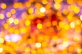 Gold yellow and red abstract background with bokeh defocused blurred lights Royalty Free Stock Photo