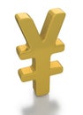 Gold Yen currency symbol