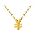 Gold Yen necklace Decoration chain. Expensive jewelry symbol of