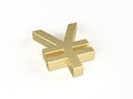 Gold yen symbol Royalty Free Stock Photo