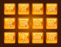 Gold Zodiac Symbols