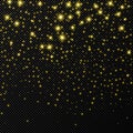 Gold backdrop with stars and dust sparkles Royalty Free Stock Photo