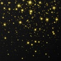 Gold backdrop with stars and dust sparkles Royalty Free Stock Photo