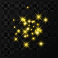 Gold backdrop with stars and dust sparkles Royalty Free Stock Photo