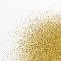 Gold glitter celebratory confetti background Royalty Free Stock Photo