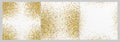 Set of three gold glitter confetti backdrops Royalty Free Stock Photo